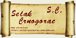 Selak Crnogorac vizit kartica